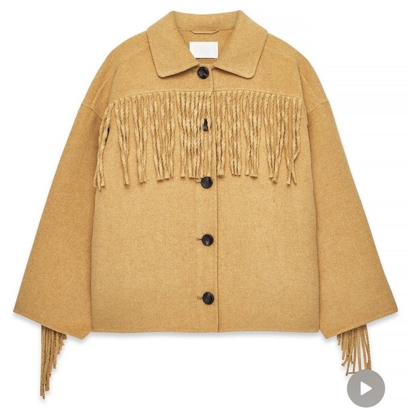 Na-Kd Jackets & Blazers - ISO NA-KD Fringe Detail Wool Blend Jacket